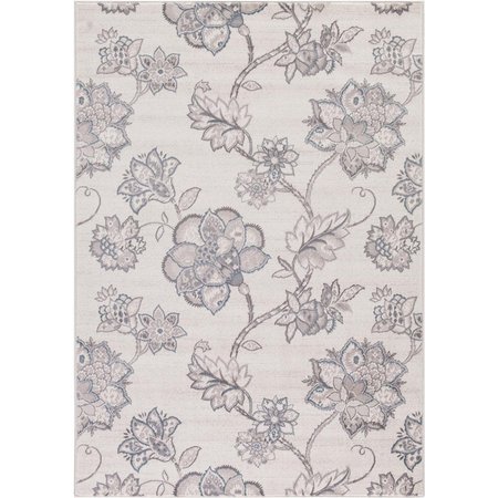 CONCORD GLOBAL 5 ft. 3 in. x 7 ft. 7 in. Lara Floral Harmony - Ivory 45125